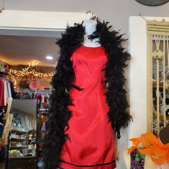 Four Dresses in One. Handmade Unique Black and Red Satiny Dress Size MD-LG - Picture 5 of 16